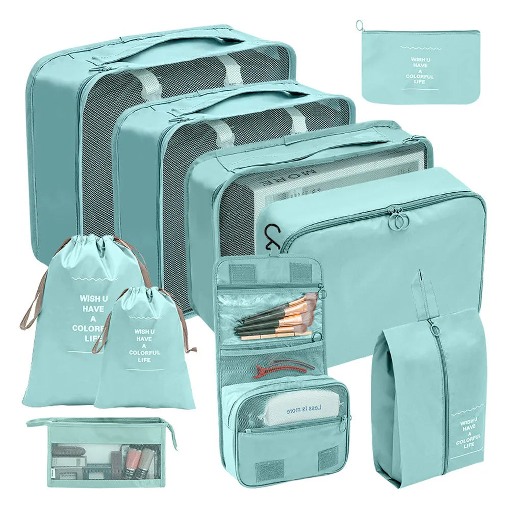 Vibe Geeks 10 pcs/set Travel Cosmetic Compression Laundry Storage Bags-9
