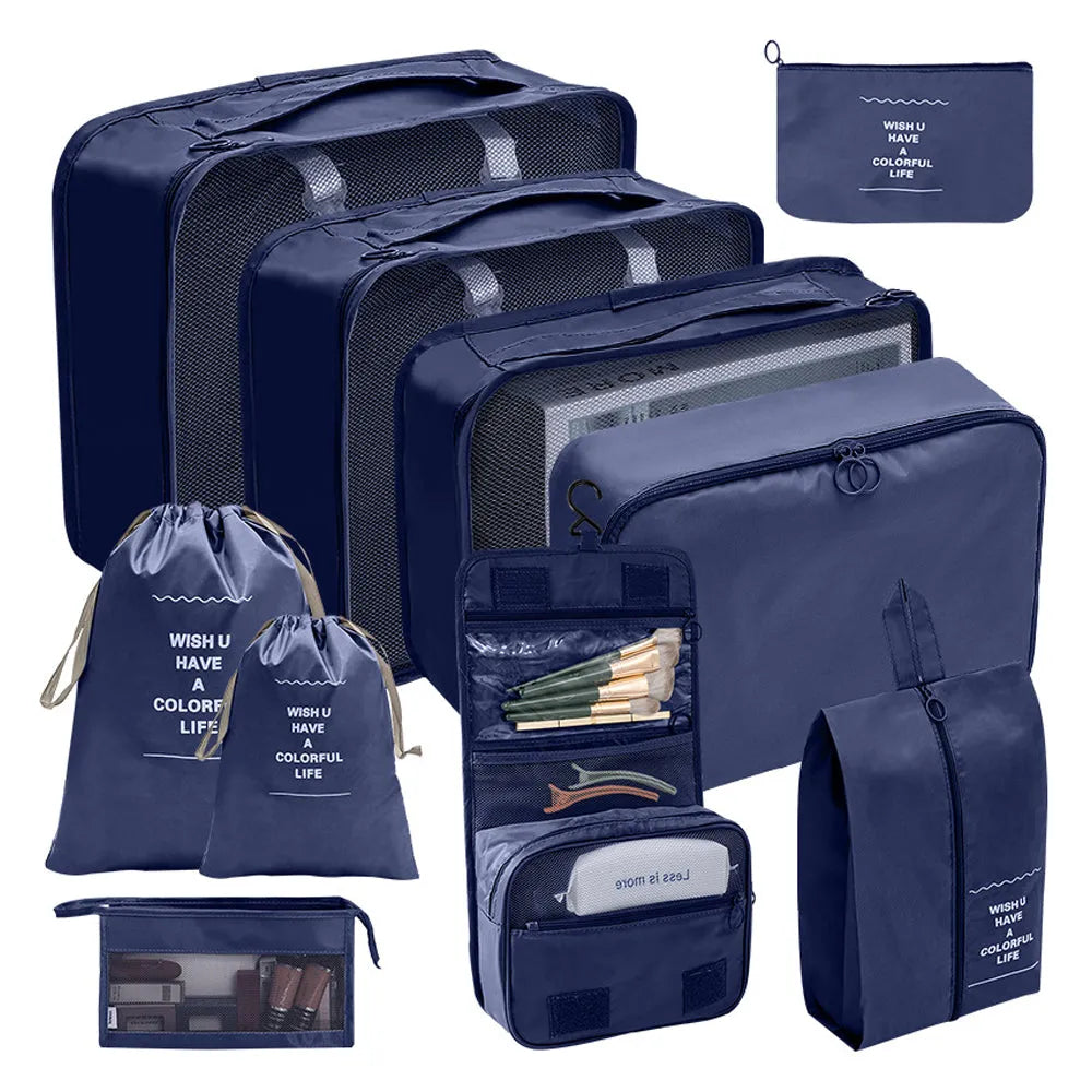 Vibe Geeks 10 pcs/set Travel Cosmetic Compression Laundry Storage Bags-8